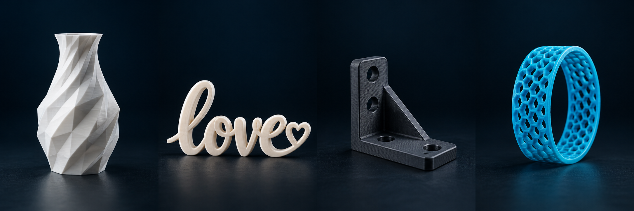 Piezas funcionales y decorativas impresas en 3D